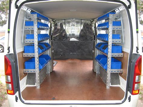 van storage bins and racks